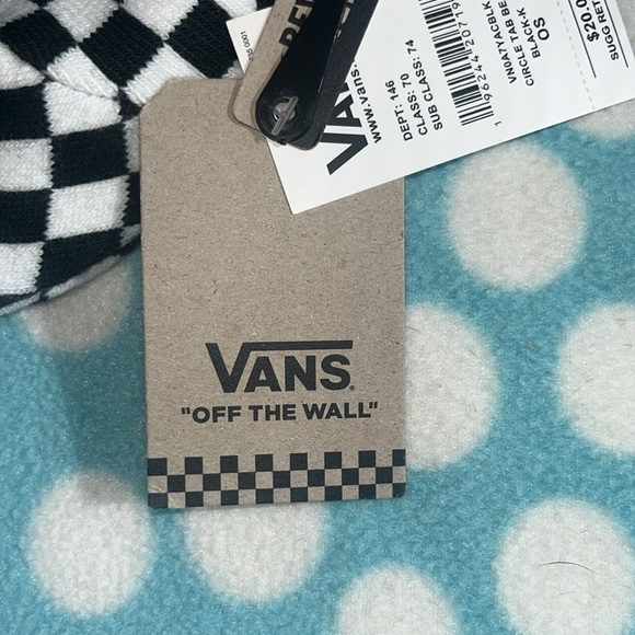 NWT Vans reversible black and white checkered beanie youth one size - Picture 4 of 8